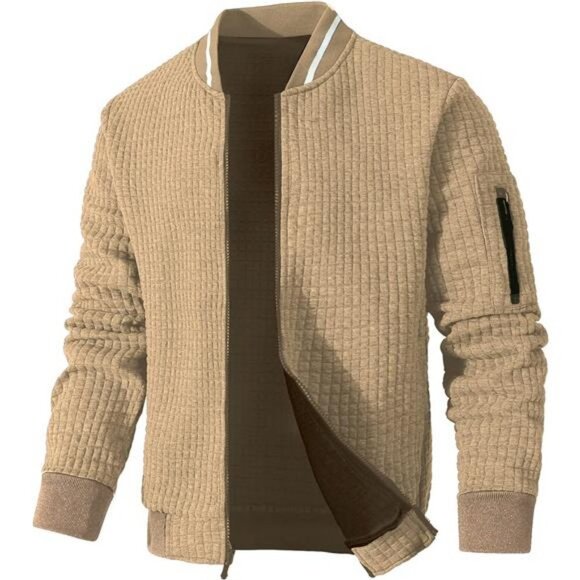 Mens Lightweight Jacket Casual Bomber Jacket Varsity Coat - Picture 7 of 7